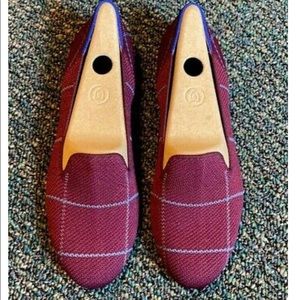 Roth’s Burgundy Grid Loafers, Size 8.5